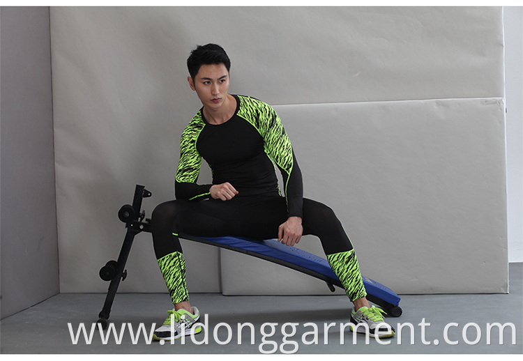 wholesale compression shirts long sleeve in Men's t-shirts custom adult compression tights